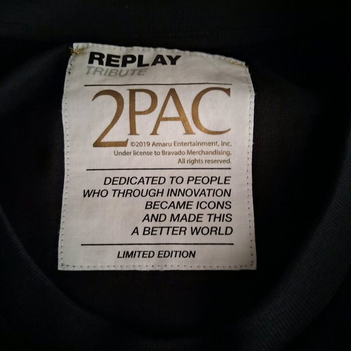 Tupac Replay limited edition T-shirt 3XL like new, black