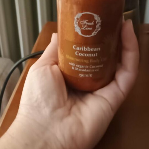Fresh Line Caribbean Coconut Shimmering Body Oil with Organic Coconut & Macadamia