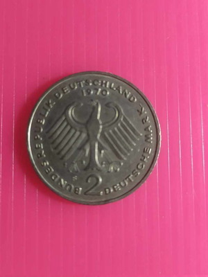 2 Mark 1970 Coin Germany new, commemorative