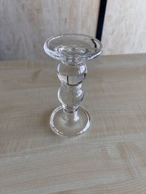 Glass candlestick like new for table decor