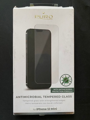 Puro antimicrobial tempered glass for iPhone 12 mini new