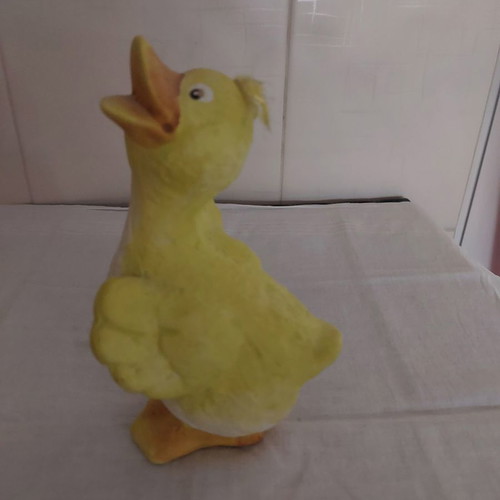 Plaster decorative duck used