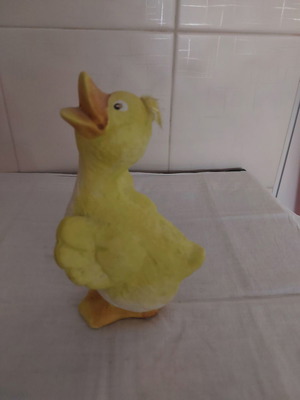 Plaster decorative duck used