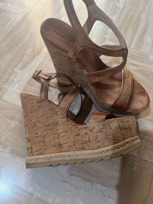 Makis Kotris platforms size 37 brown like new, 15 cm heel
