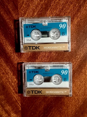 TDK μικροκασέτες 90 λεπτών καινούργιες, πακέτο δύο