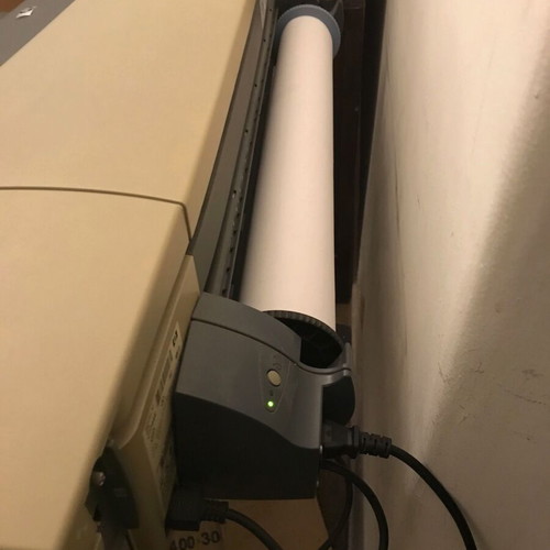 HP Designjet 110plus nr plotter A1/24" used with stand, roll, and accessories