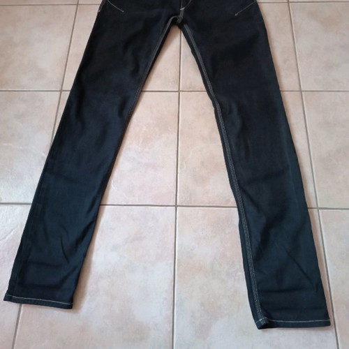 Vintage Freesoul jean pants used, black, low waist, wide leg, size 36
