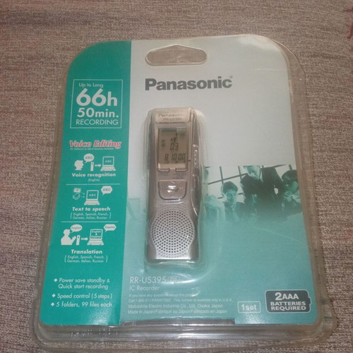 Panasonic RR-US395 IC Recorder new, voice recorder for journalists