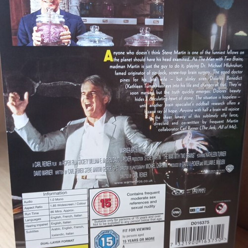 The Man With Two Brains DVD like new, English subtitles