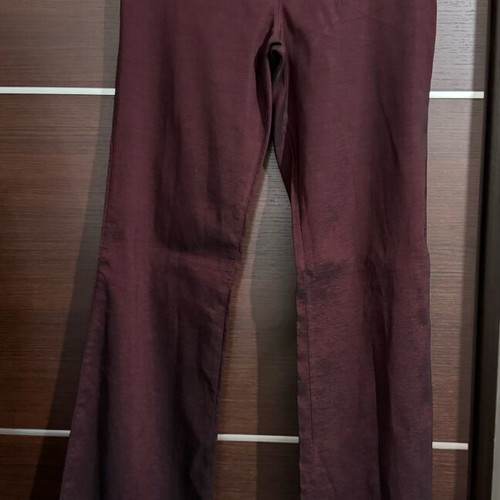 Bordeaux taffeta pants size Large like new