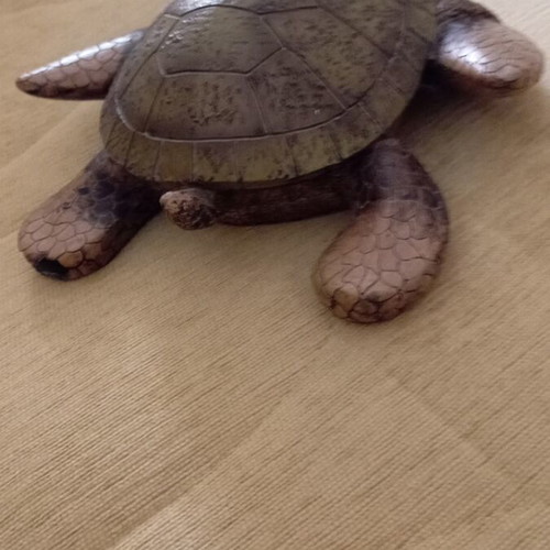 Turtle decorative item used, broken leg