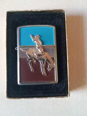 Zippo Rodeo Bucking Bronco Cowboy Saddle Lighter like new
