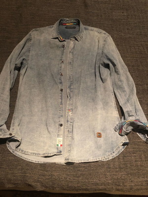 Emporio Armani denim shirt used, blue, size L