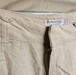 Linen παντελόνι Stradivarius μεταχειρισμένο, μπεζ, ίσια γραμμή, μέγεθος S