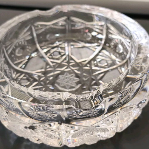 Bohemian Crystal Ashtray like new