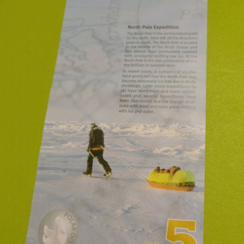 5 Polar Dollars 2011 Καινούργιο φανταστικό χαρτονόμισμα