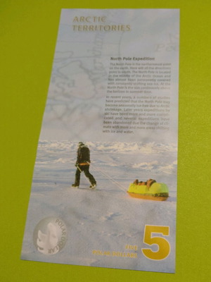 5 Polar Dollars 2011 Καινούργιο φανταστικό χαρτονόμισμα