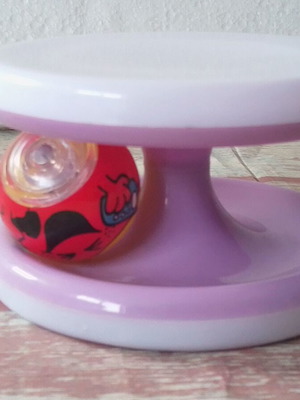 Cat toy with moving ball used