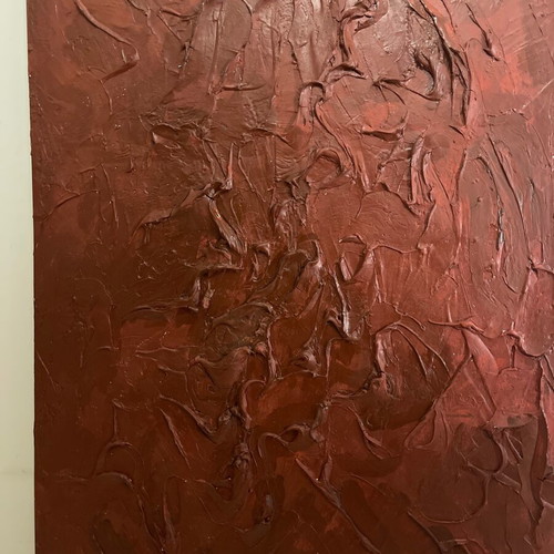 Contemporary acrylic painting with putty texture