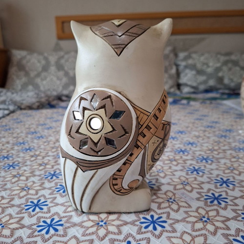 Διακοσμητική κουκουβάγια νέα, πολυρεζίν, 20x12x8 εκ.