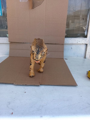 Wooden tiger used with wear 40cm x 20cm