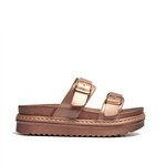 Flatform sandals with double buckles new
