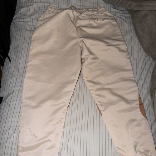 Nike Swoosh Pants like new, large, beige and brown