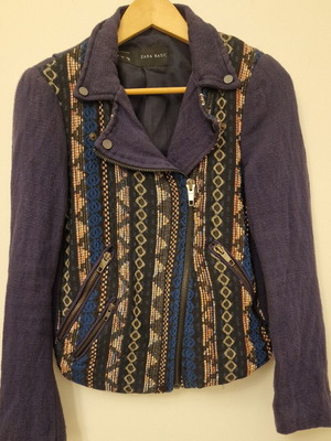 Zara jacket with patterns like new, size small, multicolor