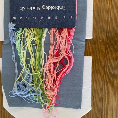 Embroidery kit materials for small bag new