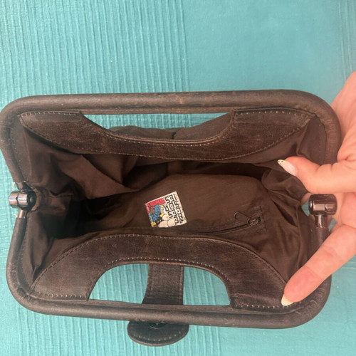 Vintage clutch bag like new, brown
