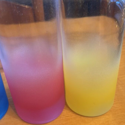 Gradient glasses like new, set of 6 pieces