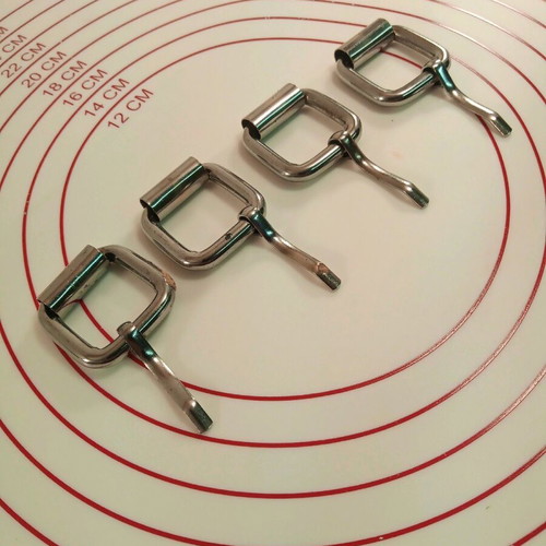 Metal hardware for bag and belt making, pack of 4 pieces