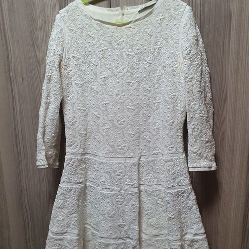 See By Chloe dress used, guipure lace, size 44, white