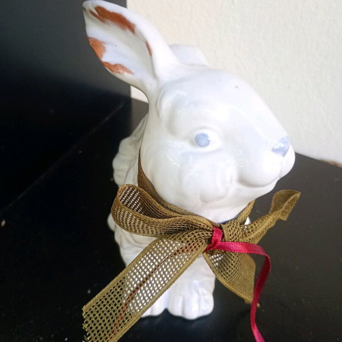 Decorative rabbit figurine used, Easter
