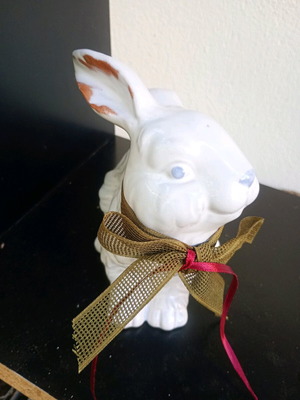 Decorative rabbit figurine used, Easter