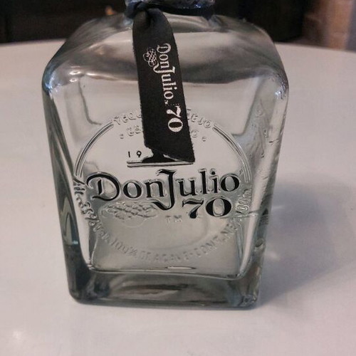 Empty Tequila Don Julio 70 Añejo Claro 700ml bottle used, collectible
