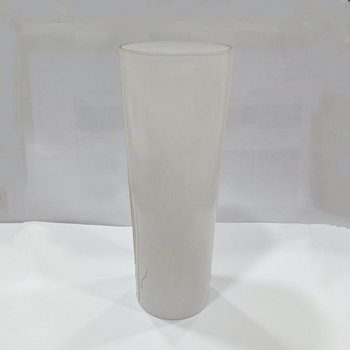 Bertil Vallien Kosta Boda Rainbow 1982 Vase white with multicolored thread like new