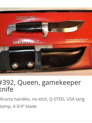 Μαχαίρι κυνηγίου Queen Steel σαν καινούργιο με δερμάτινη θήκη