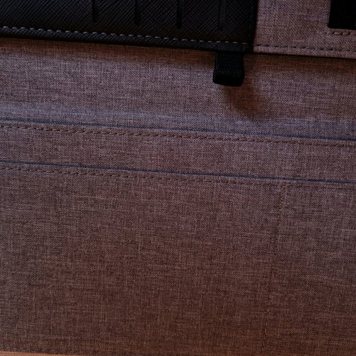 Public document holder like new, grey fabric with multiple compartments