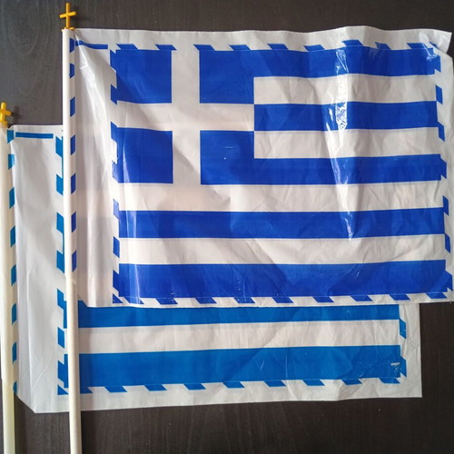 Plastic flags used, set of 7 Btg