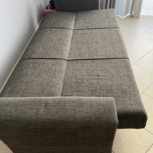 3-seater and 2-seater sofa beds with storage, grey