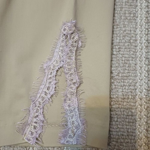 Access Fashion Beige Pants with Lace Details Size M