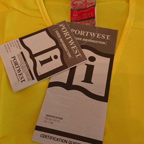 Portwest reflective vest new, flame retardant, size Small/Medium