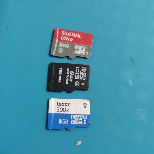 Micro SD card pack of three 8GB