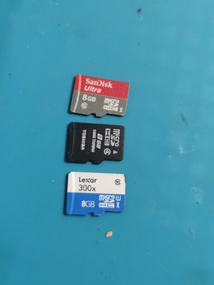 Micro SD card pack of three 8GB