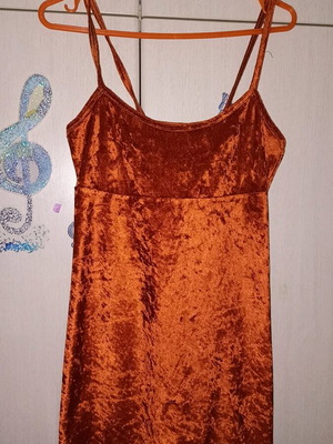 Velvet nightdress new size M orange