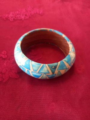 Vintage handmade bracelet with turquoise mosaic like new