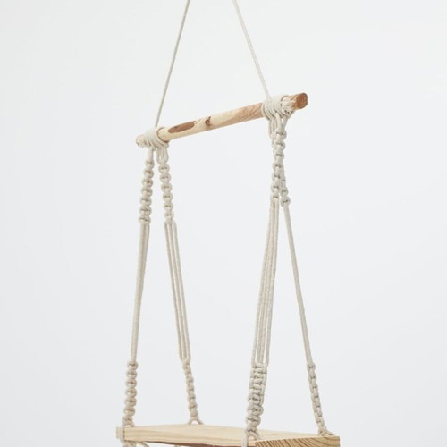 Boho macrame wall shelf, handmade