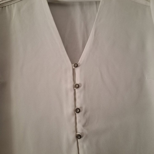Mango suit top white long sleeve blouse XS used