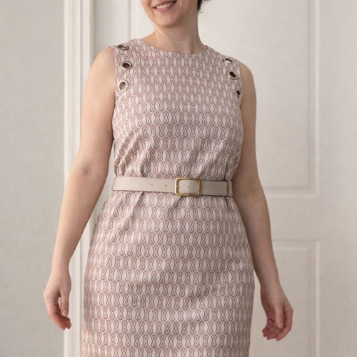 Minimal Paranoia dress straight cut with metal details like new
